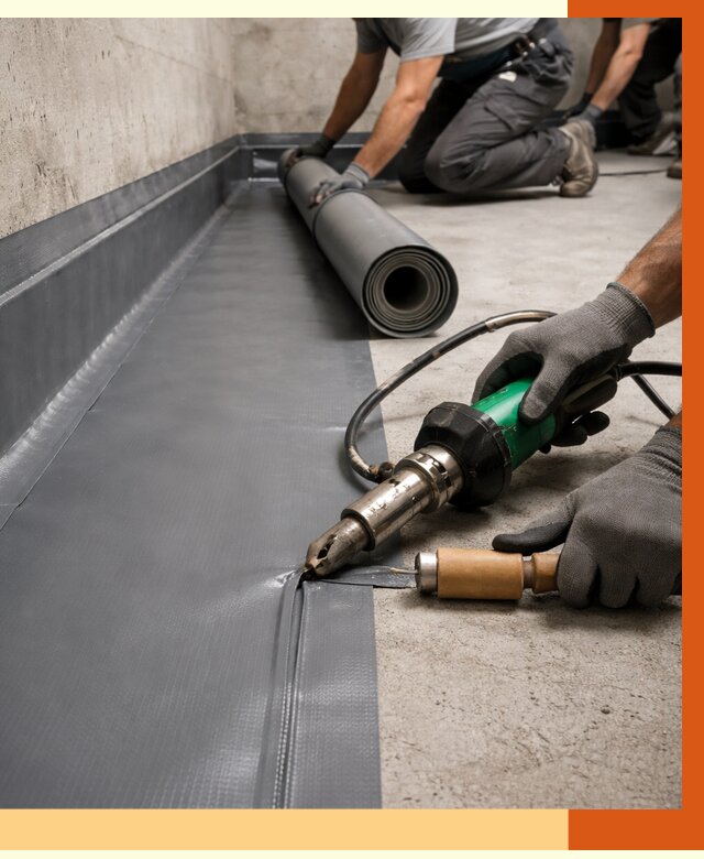 Монтаж гидроизоляционной мембраны в чайковском от 1007 руб/м2 | ТепломастерЧкв