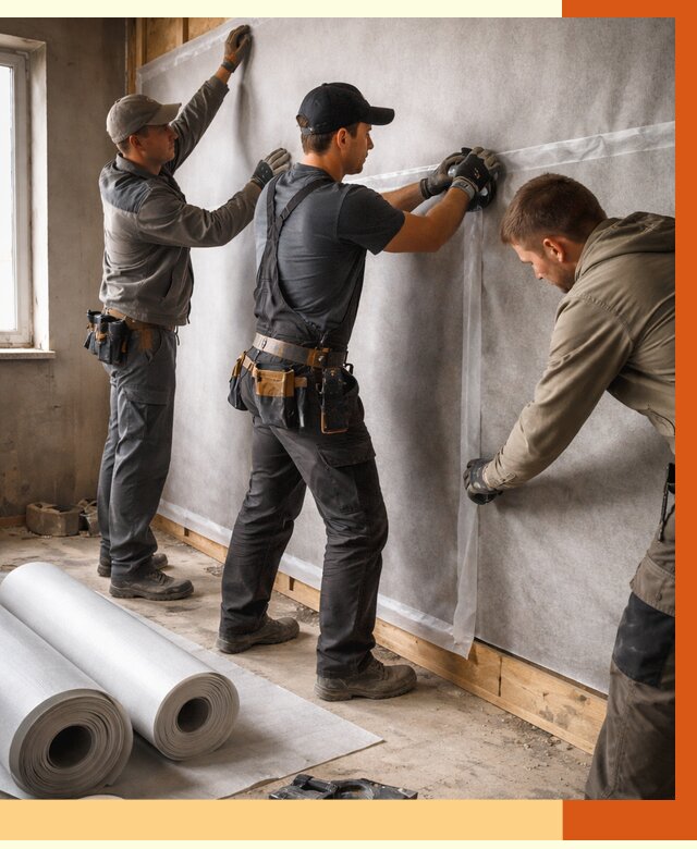 Монтаж ветроизоляции в чайковском от 4554 руб./м2 — профессионально | ТепломастерЧкв