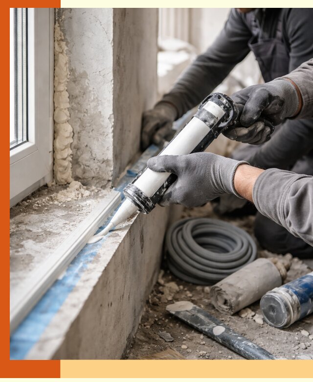 Герметизация стыков и примыканий зданий в чайковском